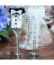 Svatební dekorace na skleničky nevěsta a ženich