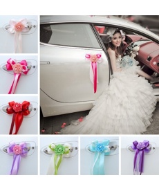 Sada svatebních dekoračních mašlí na auto