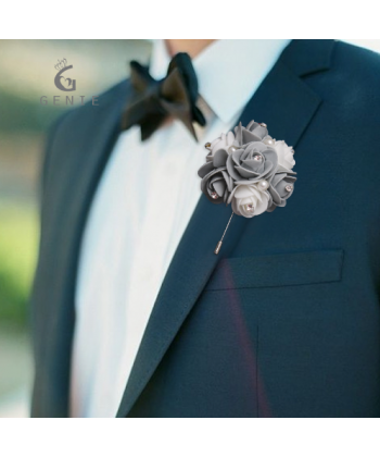 Květinová svatební brož pro ženicha
