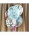 Čiré svatební balonky s barevnými puntíky 10 kusů
