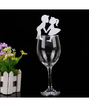 Sada svatebních papírových dekorací na skleničku