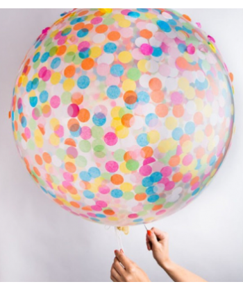 Jumbo nafukovací balón s konfetami