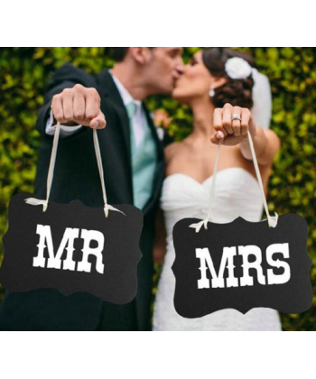 Svatební dekorační tabulky Mr.&Mrs.