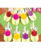 Sada dekoračních kapes na příbory - tulipány