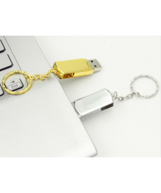 Elegantní USB flash disk 16 GB - zlatý a stříbrný