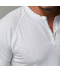 Jednobarevné pánské triko s dlouhým rukávem na rozepínání u krku