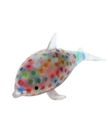 Antistresový delfín s barevnými kuličkami