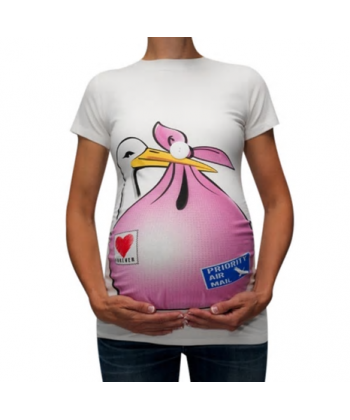 Těhotenské tričko s čápem