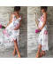 Letní dlouhé těhotenské šaty s květy
