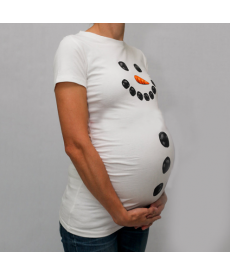 Těhotenské triko - sněhulák