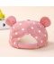Novorozenecká čepice s puntíky a ušima