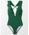 Elegantní jednodílné dámské plavky s volánkem