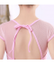 Jednobarevný dívčí baletní trikot s holými zády