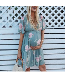 Letní květované těhotenské šaty