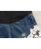 Těhotenské džínové kraťasy s bílou krajkou
