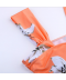 Lososové jednodílné těhotenské plavky s květy