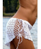 Háčkovaná bílá sukně na plavky