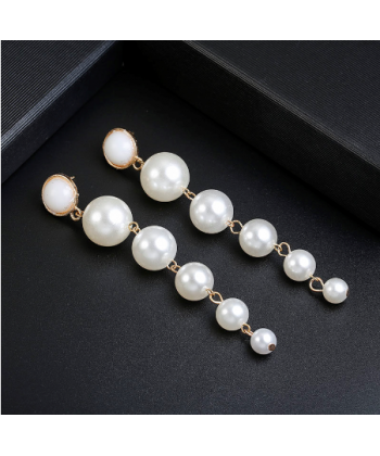Dlouhé perlové náušnice