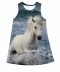 Letní šaty s bílým koněm