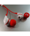 Červená sluchátka špuntová