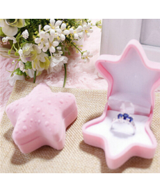 Sametová krabička na šperky růžová