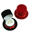 Sametová krabička na šperky - motiv klobouček černý