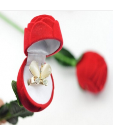 Krabička na prsteny - motiv růže