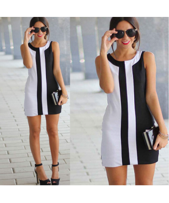 Černobílé mini šaty