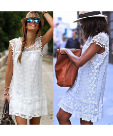 Letní bílé šaty