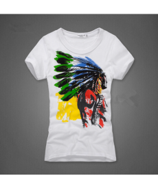 Trendy bílé tričko s indiánem