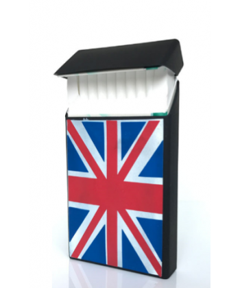 Krabička na cigarety s anglickou vlajkou