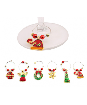 Set dekoračních kovových kroužků s vánočním motivem
